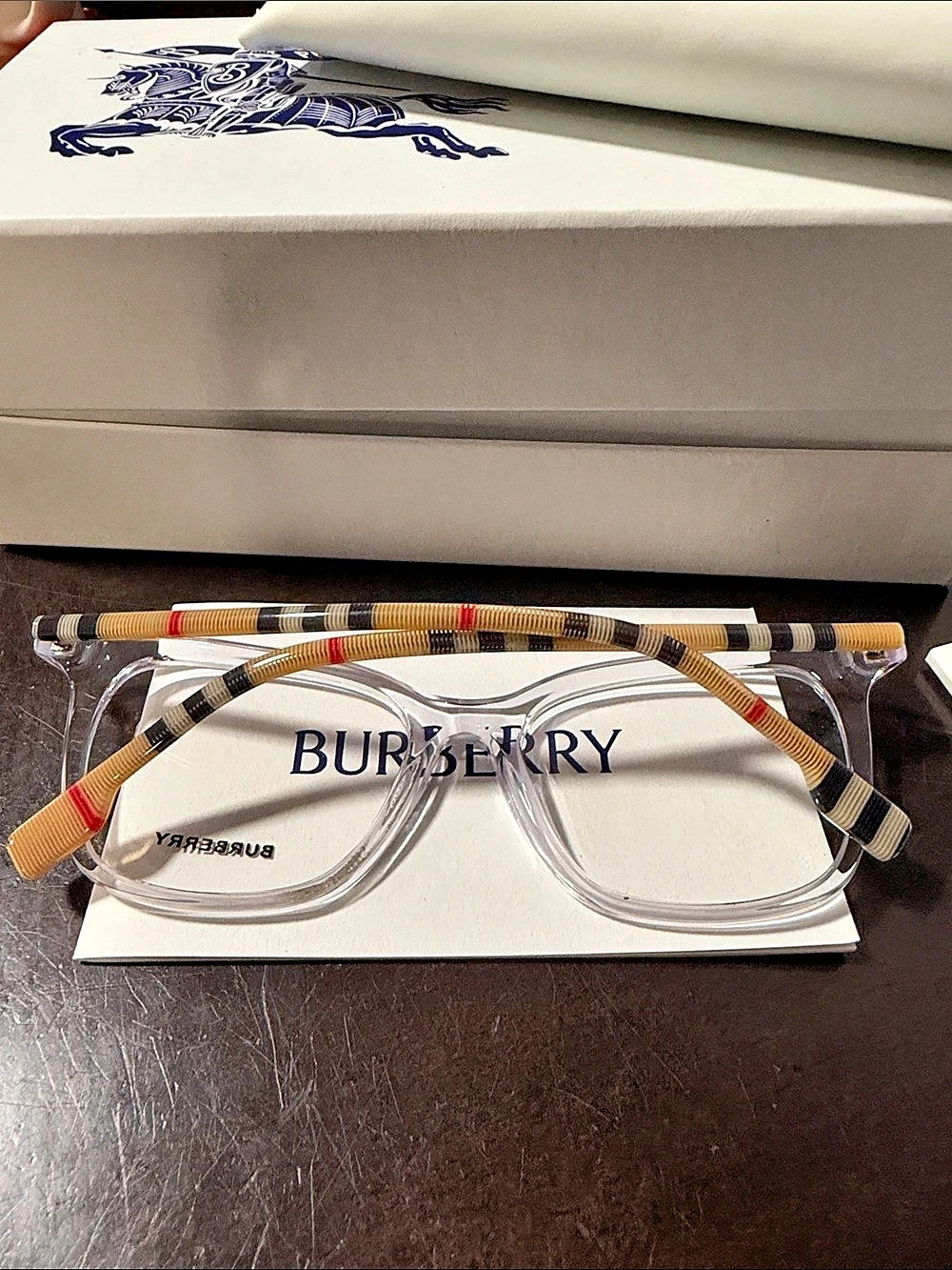 Burberry BE2390 3889 Transparent Eyeglasses- NEW - Picture 3 of 8